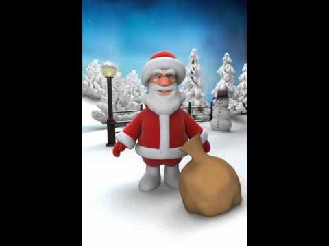 Talking Santa cries from a present that he gave to a little boy