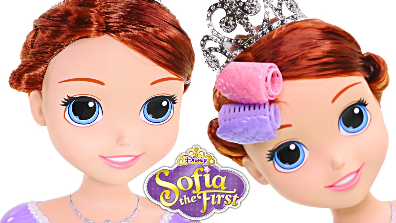 Talking Sofia The First Styling Doll Head! How to Braid & Curl Disney Princess Hair