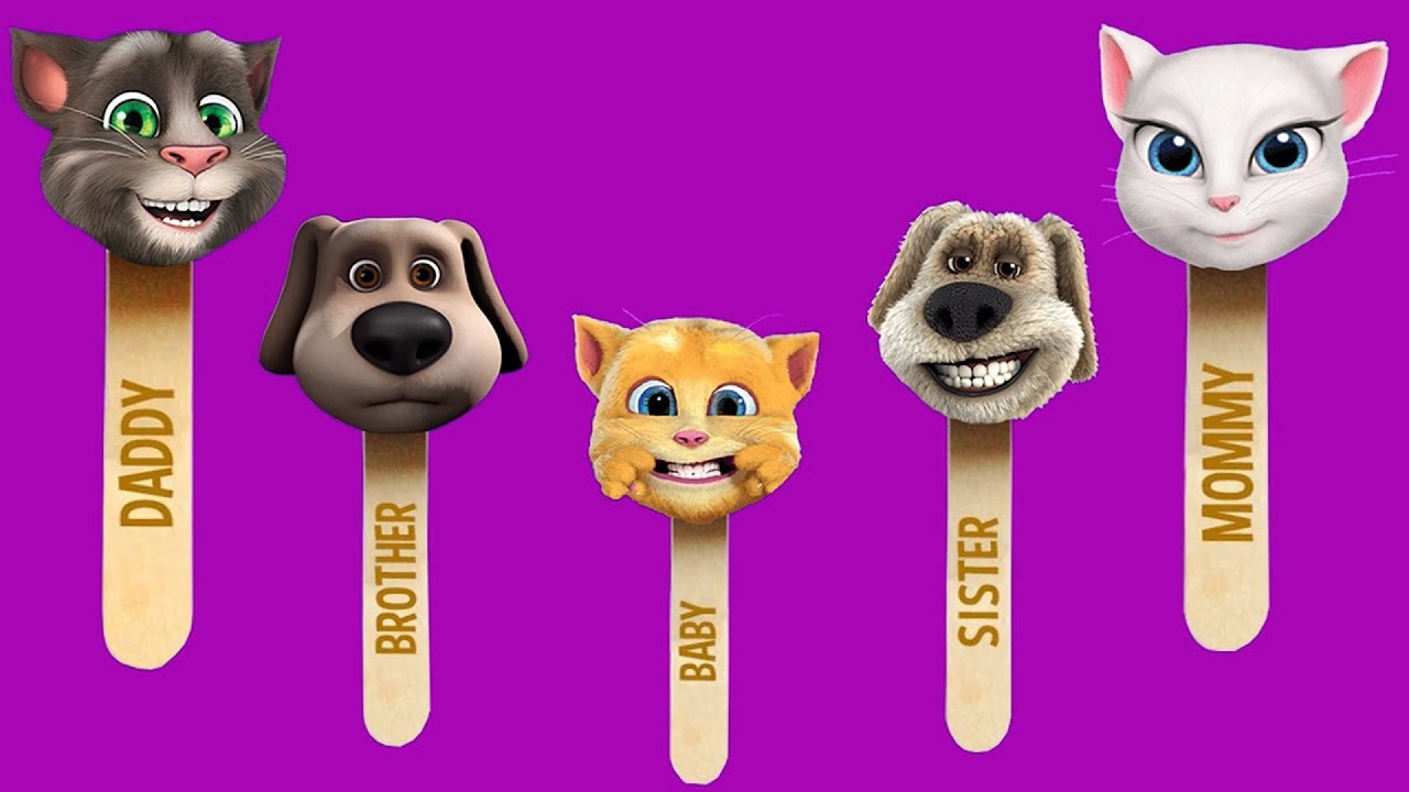 Talking Tom and Ice Cream Finger Family   Talking Tom Nursery Rhymes