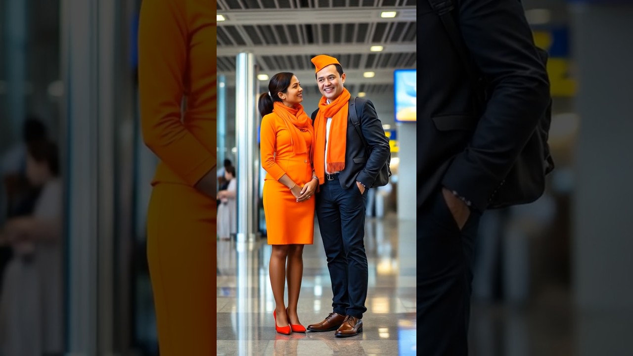 Tallest Air Hostess Meets Surprised Passenger at Dubai Airport!