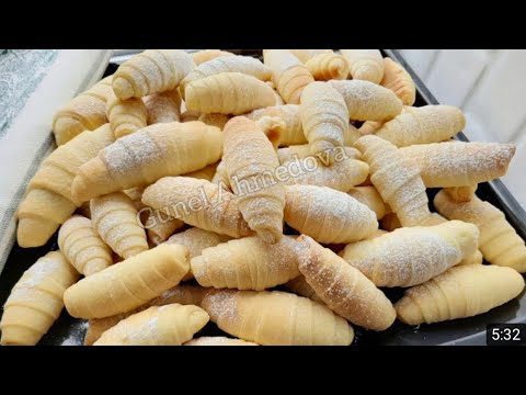 Tam uc sini , bol bereketli, cox dadli mutekke resepti . Iki ferqli iclikle, resept Arzu xanimdan