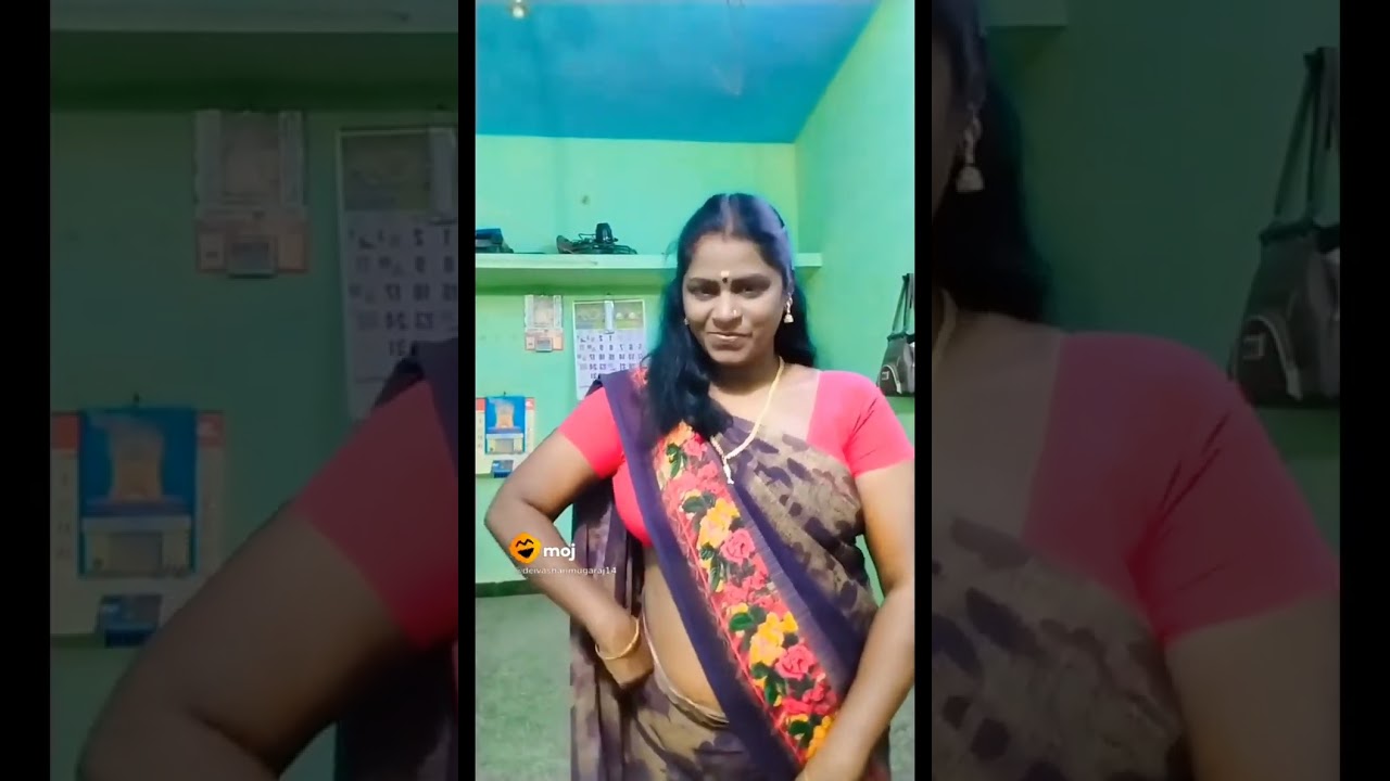 Tamil aunty saree dance #aunty #saree #moj #mojvideo #tiktok #aunty #pushpa