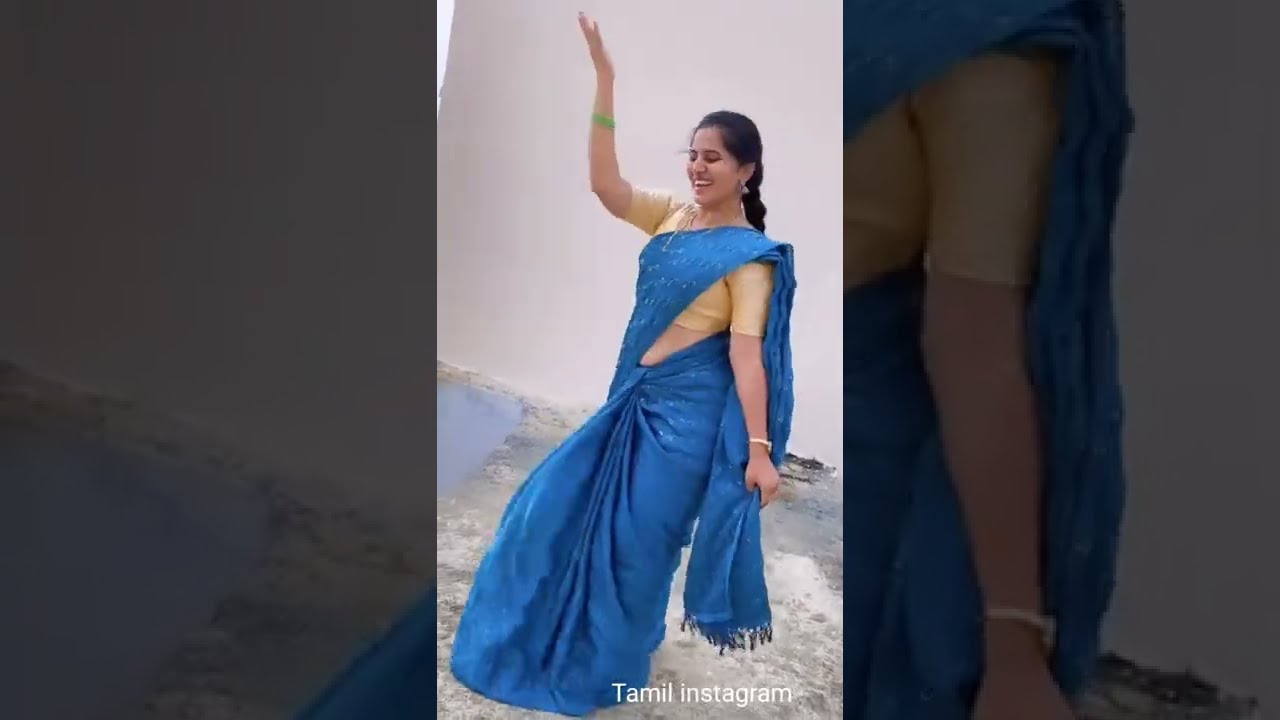 tamil hot aunty sexy saree cute face expression Instagram reels | mallu hot aunty sexy saree dance