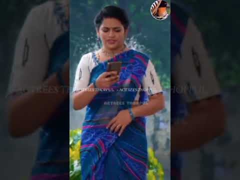 Tamil serial actress Akila hot transparent saree navel | #navel #akilammedia #thoppul