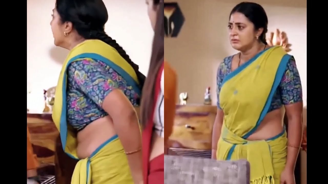 Tamil Serial Actress Kaniha Saree Iduppu Show