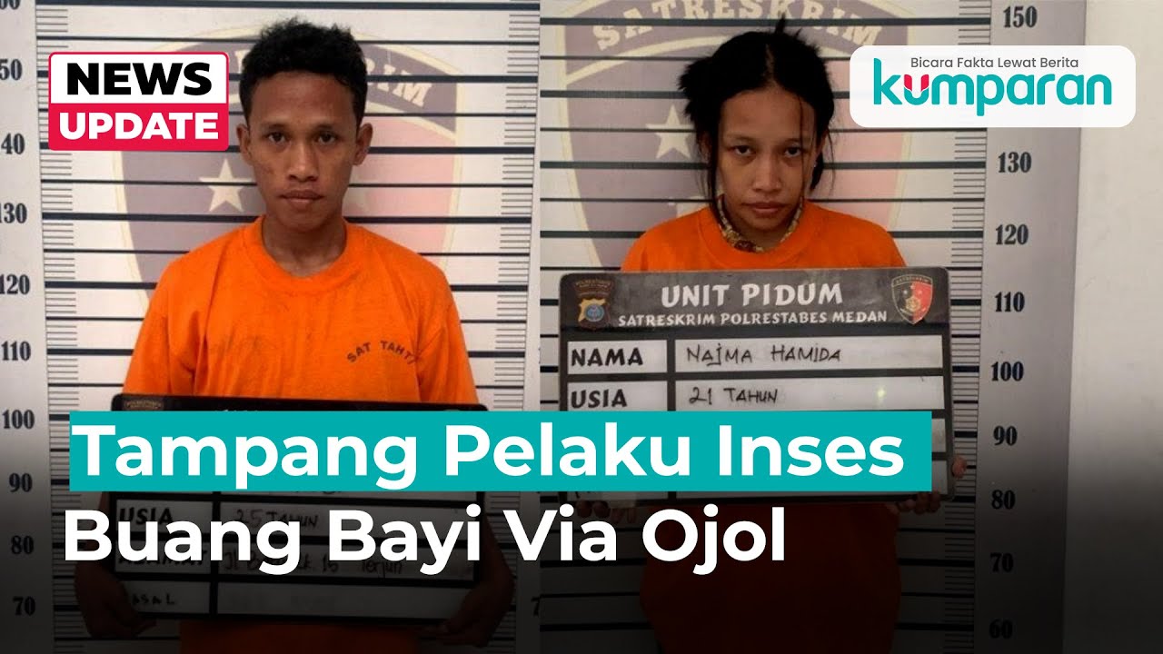 Tampang Kakak-Adik yang Buang Bayi Hasil Hubungan Inses Lewat Ojol