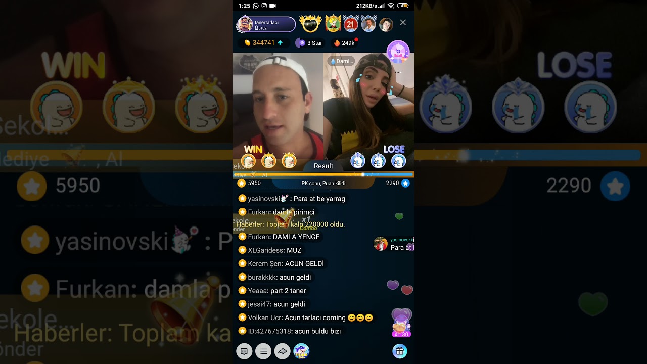 TANER TOLGA TARLACI damlagram BİGO LİVE