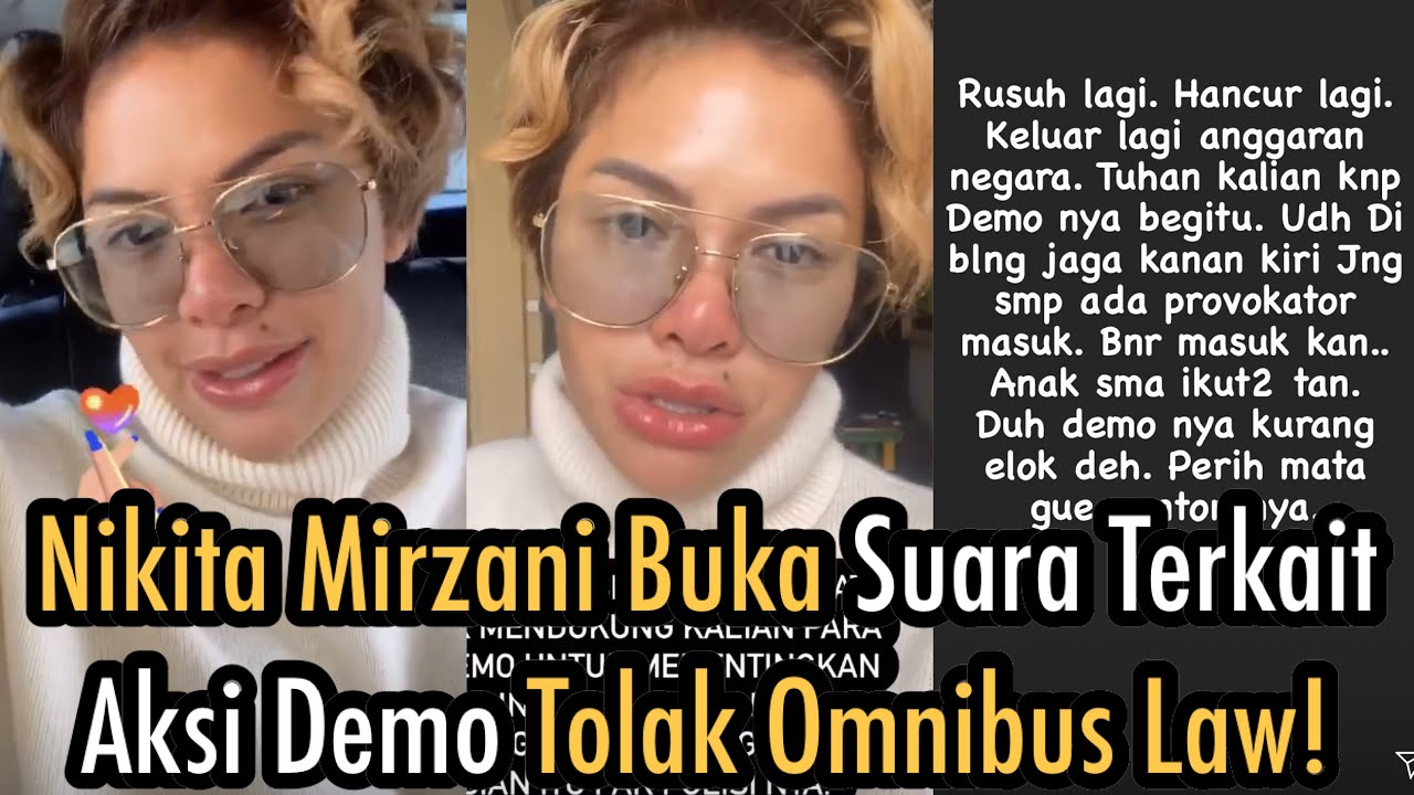 Tanggapan NIKITA MIRZANI Terkait Jalannya D3M0 OMNIBUS LAW!