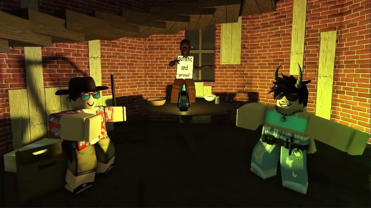 tank fish, gaisan and keiko dancing to California Gurls while ron and T5 being attack