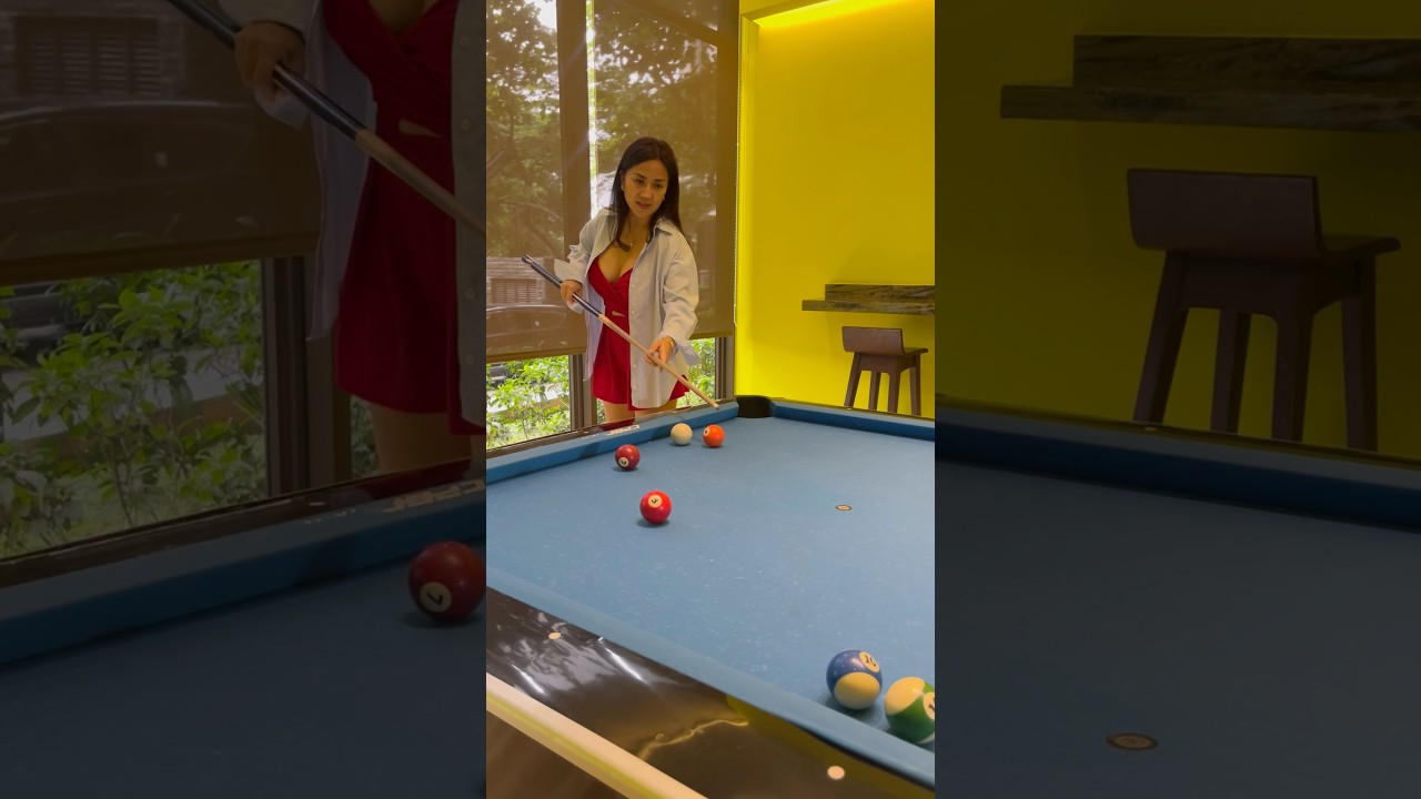 Tante ernie latihan billiard
