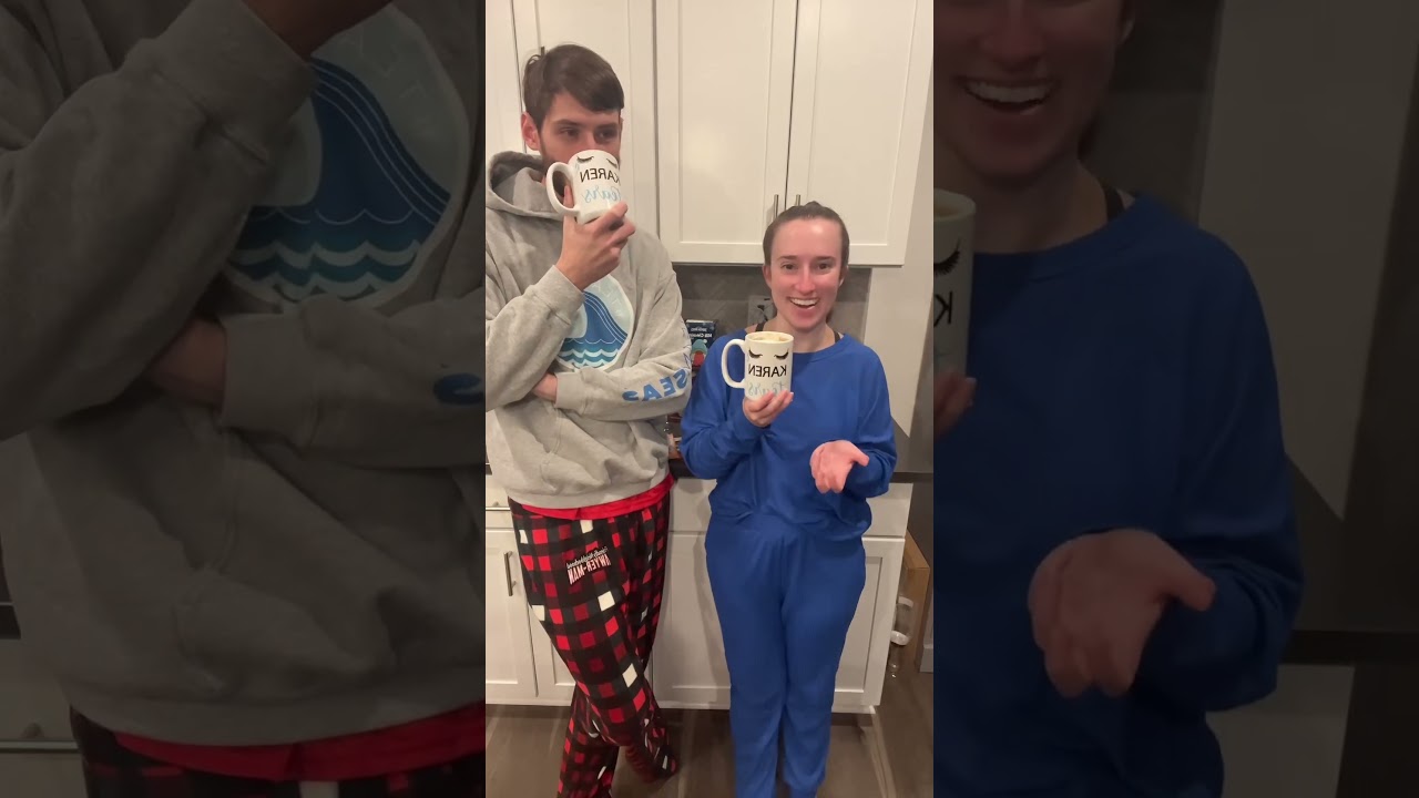 Taste testing hazelnut hot chocolate with my husband  #holidayswithshorts