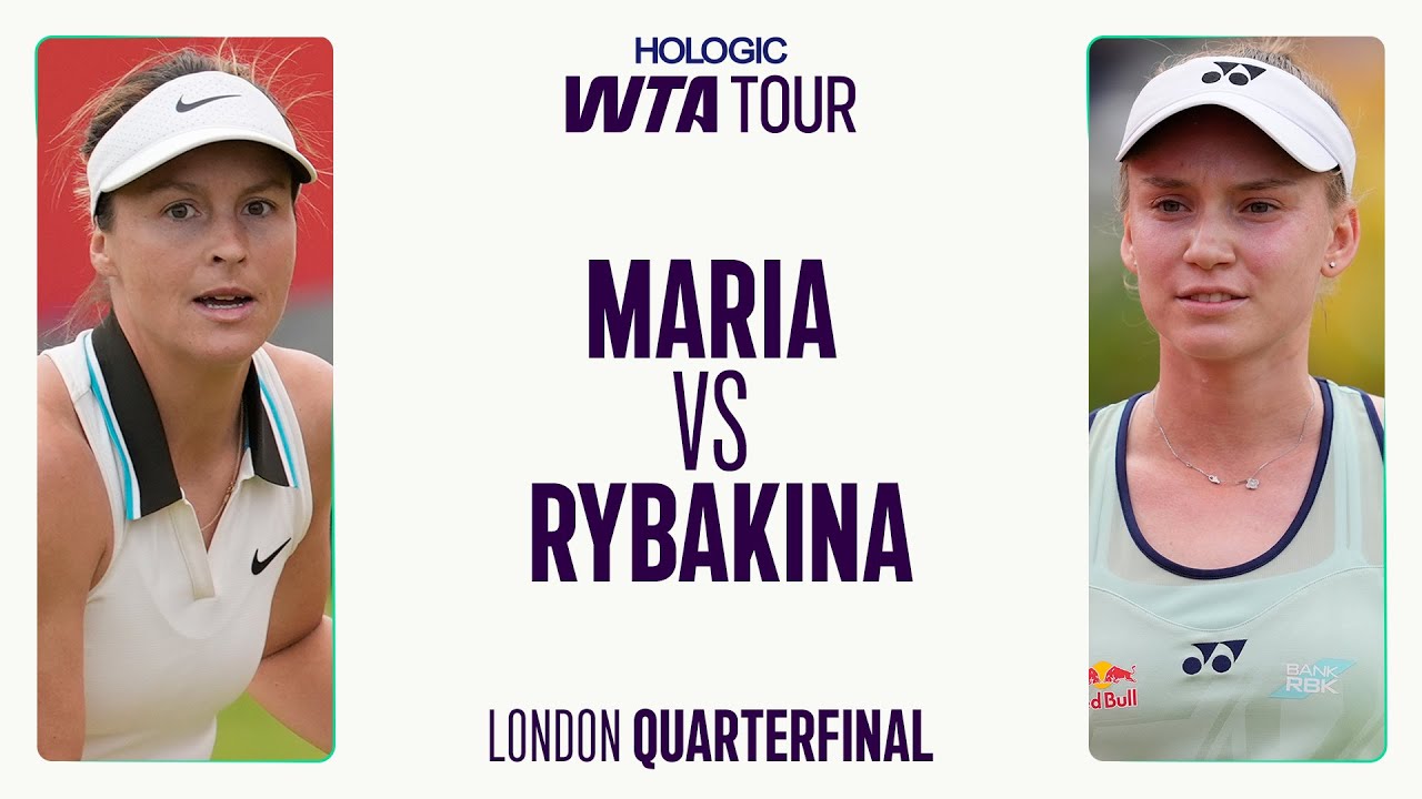Tatjana Maria vs. Elena Rybakina | 2025 London Quarterfinal | WTA Match Highlights