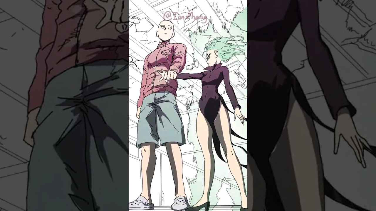 Tatsumaki Tickles Saitama.                        Creator: ichigum975