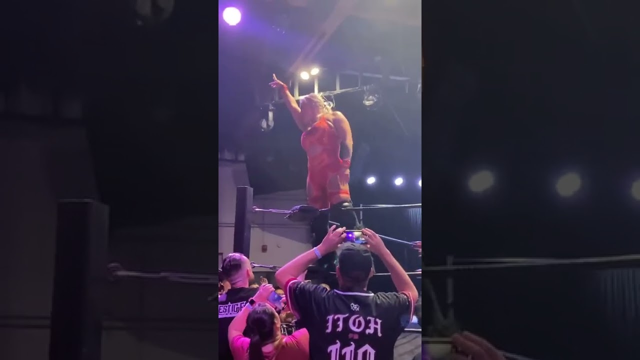 Taya Valkyrie after her victory (Prestige Wrestling Perseverance 09/17/22)