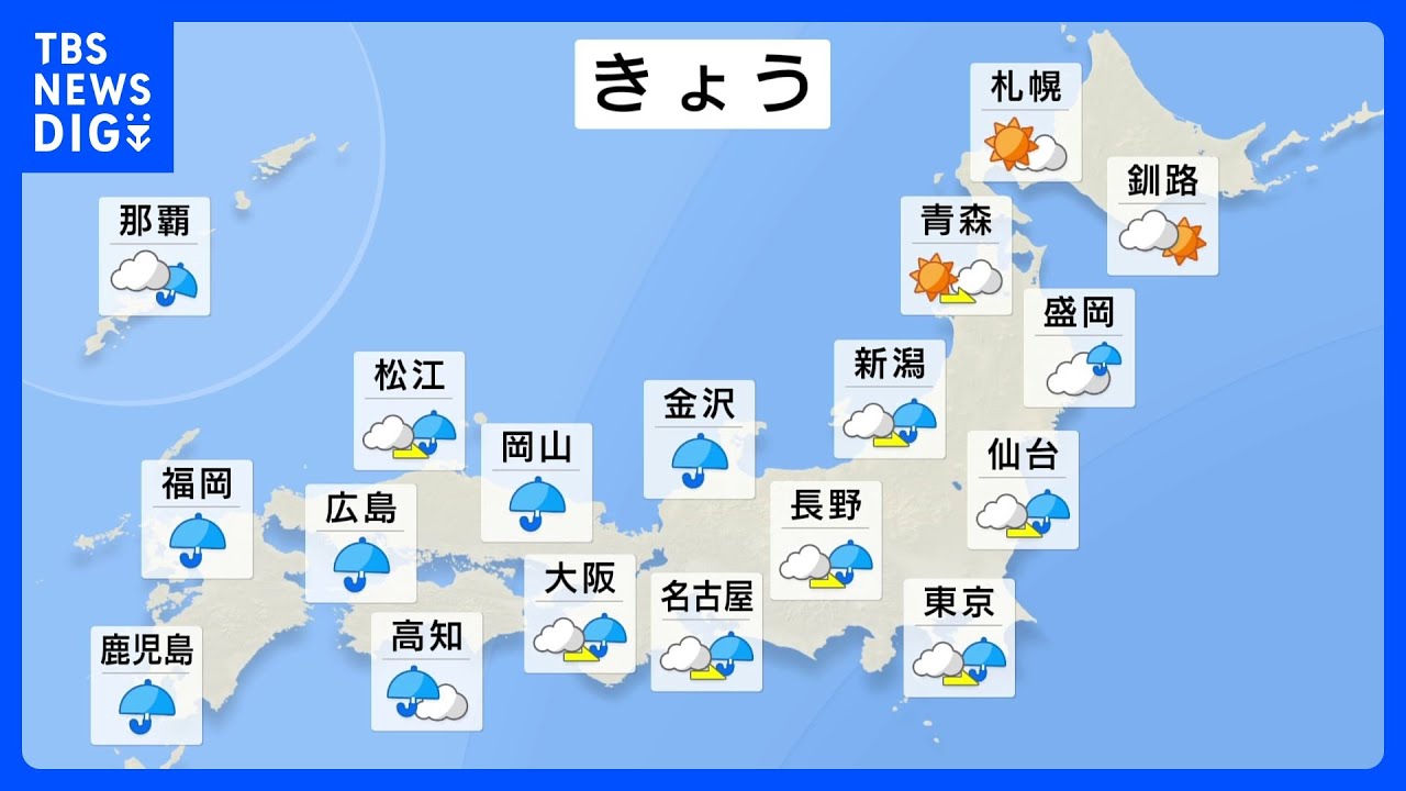 梅雨前線活発化　広範囲で警報級の大雨のおそれ　来週は危険な暑さに｜TBS NEWS DIG