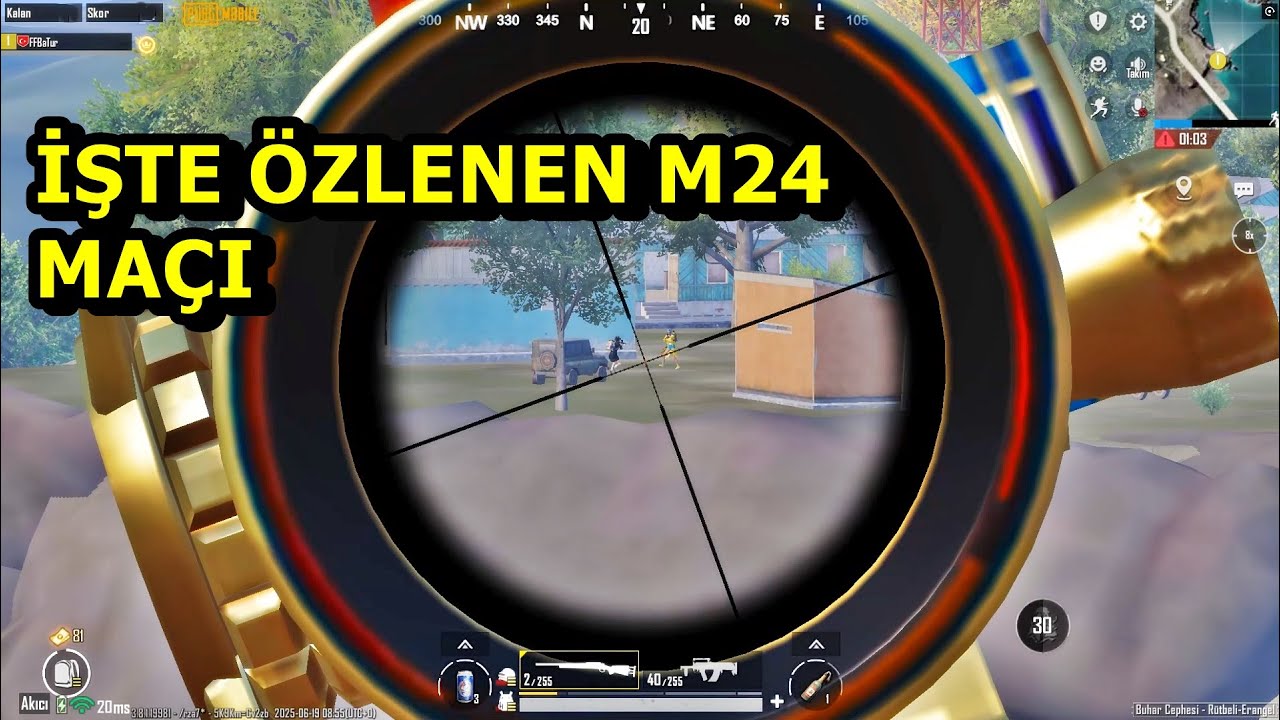 İŞTE O ÖZLENEN M24 MAÇI ! BATUR GAME EFSANE MAÇ SOLO SQUAD PUBG MOBİLE