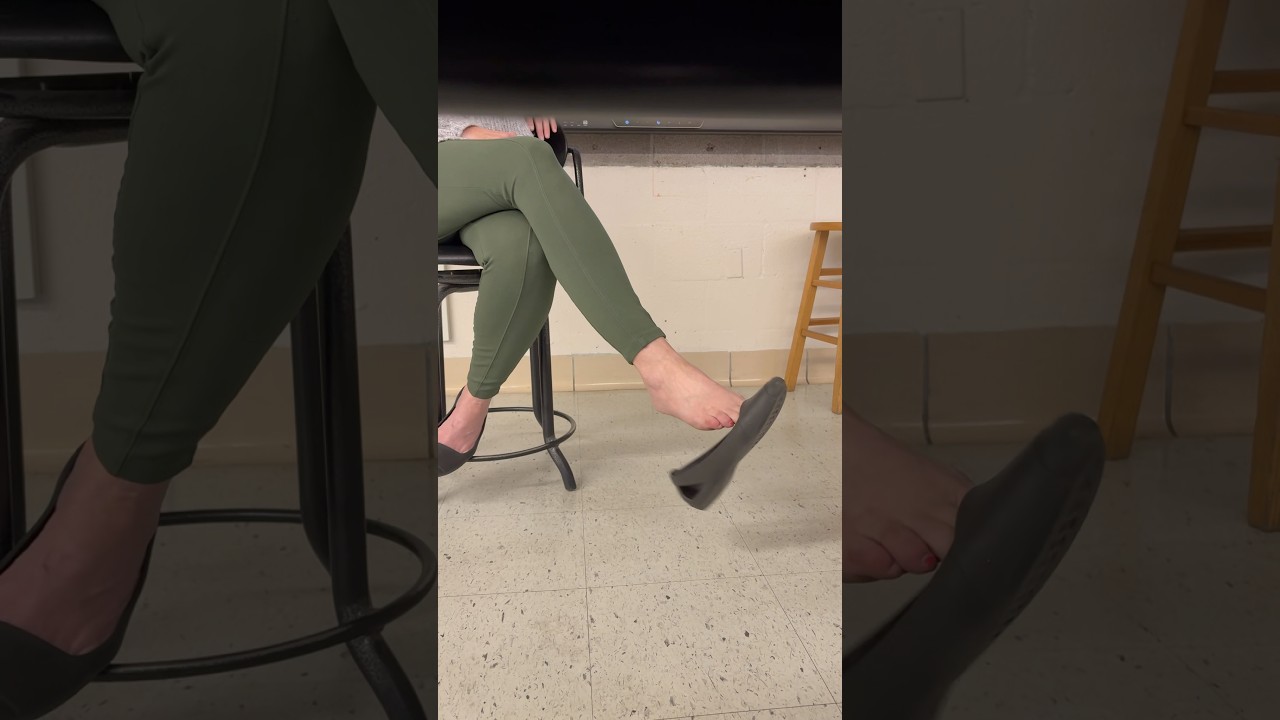Teacher flats shoeplay pt:2 #fypシ゚ #shoeplay #flats #feet #feetshort #youtubeshorts