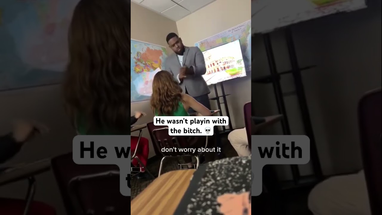 Teacher slaps student back after she slapped him. 😤👏 #shorts #viral #trending #popular #teacher
