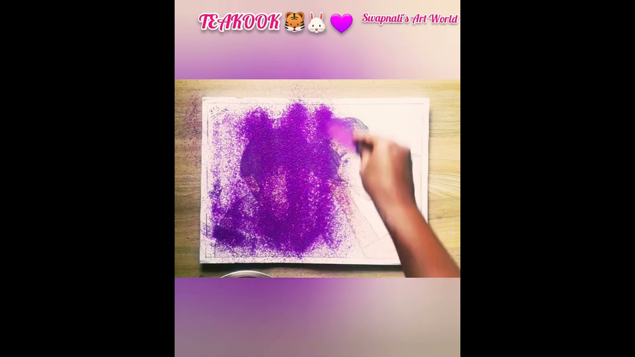 😘Teakook Love💯 💜#shorts #youtubeshorts #shortvideo #shortsfeed #bts #btsarmy #teakook #drawing #art