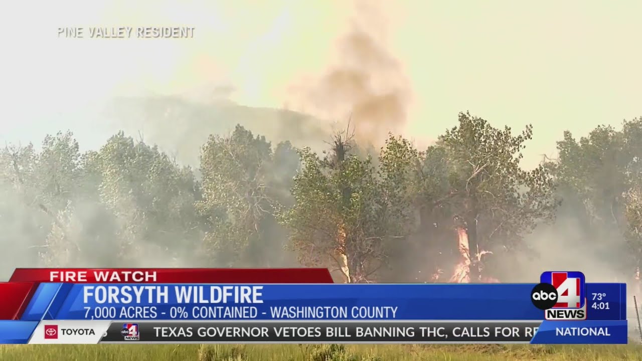 Team coverage on the Forsyth Fire burning near Pine Valley