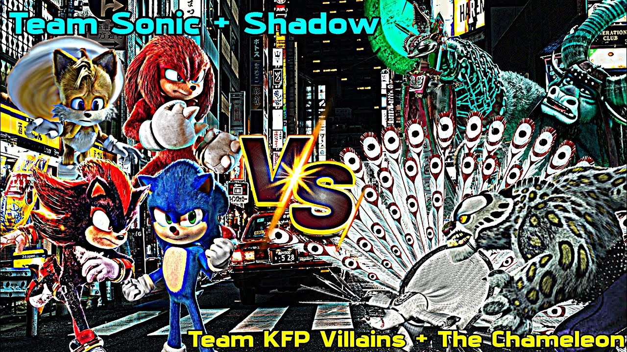 Team Sonic + Shadow Vs. Team Kung Fu Panda Villains + The Chameleon