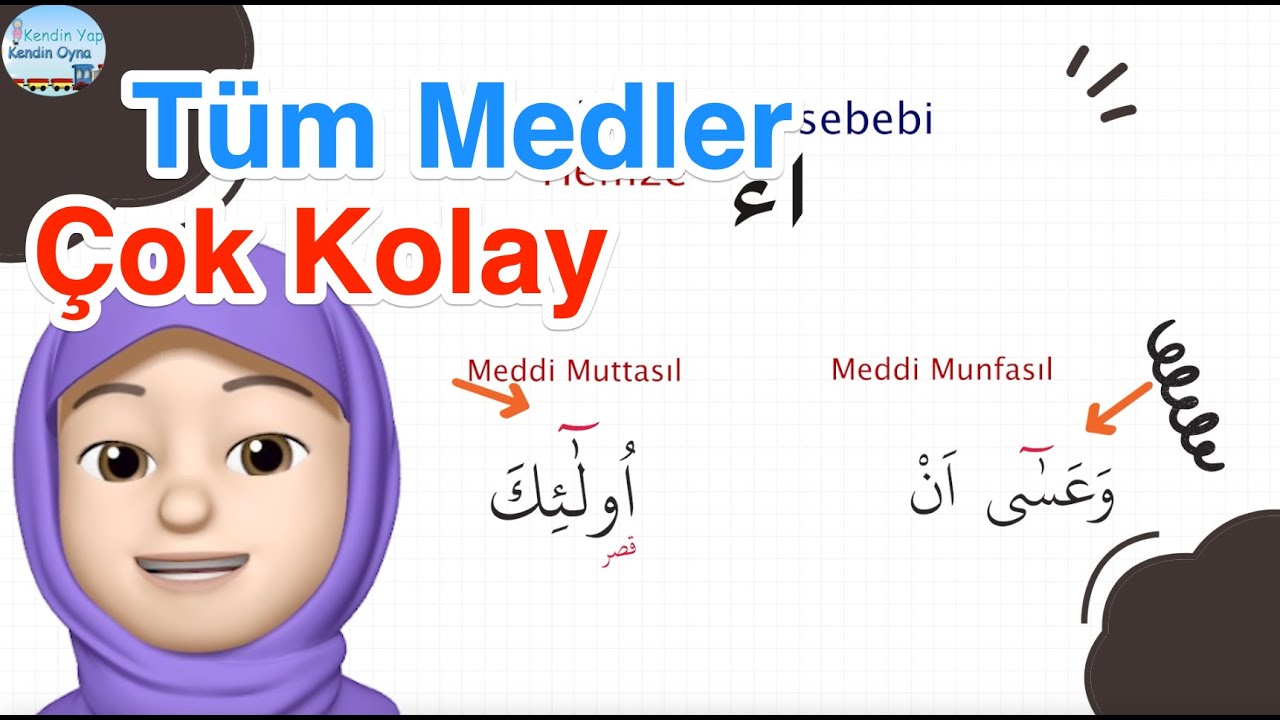 Tecvid Öğreniyorum - Tüm Medler / Meddi Muttasıl, Munfasıl, Lazım, Arız, Lin / En Pratik Anlatım.