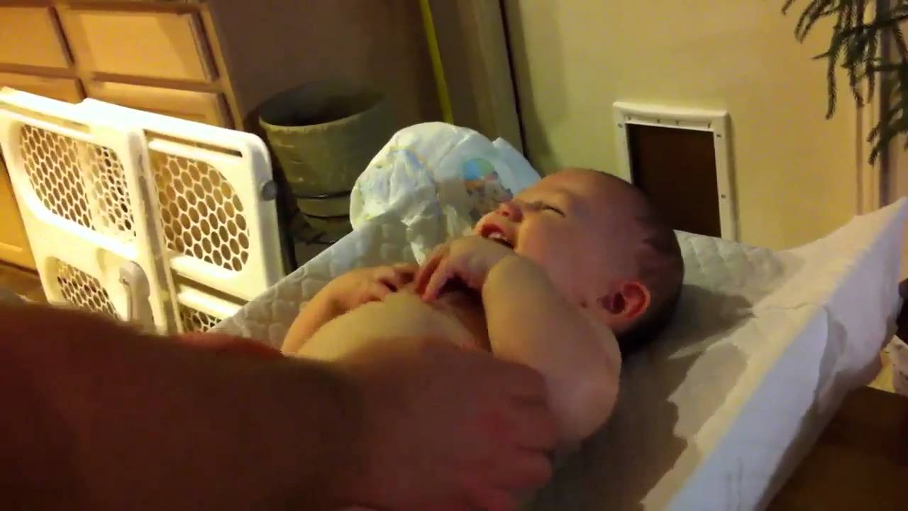 Teddy laughing during diaper time - 03/10/2011