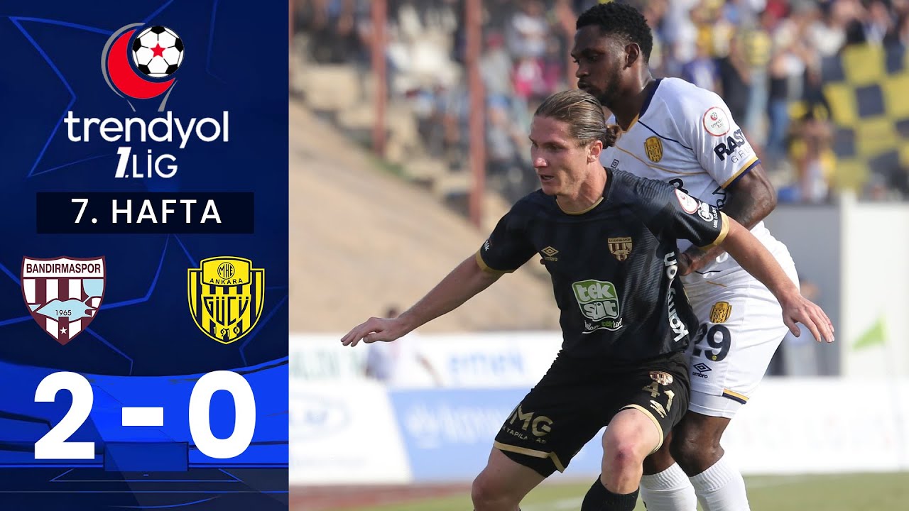 Teksüt Bandırmaspor (2-0) MKE Ankaragücü - Highlights/Özet | Trendyol 1. Lig - 2024/25