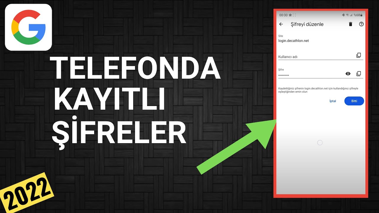 TELEFONDA KAYITLI ŞİFRELERİ GÖRME