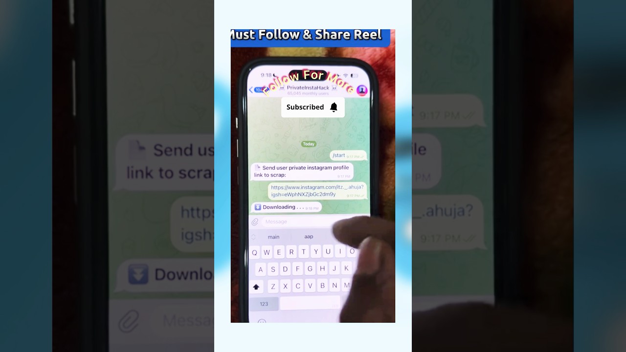 Telegram Bot - Instagram Hack | Work 💯 #foryou #telegram #telegrambot #instagram #howto #howtohack