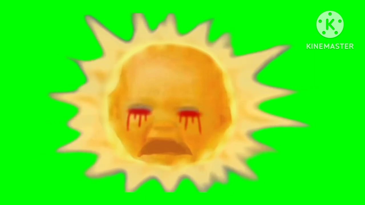 Teletubbies Baby Sun Crying Red Animation Green Screen (FREE TO USE)