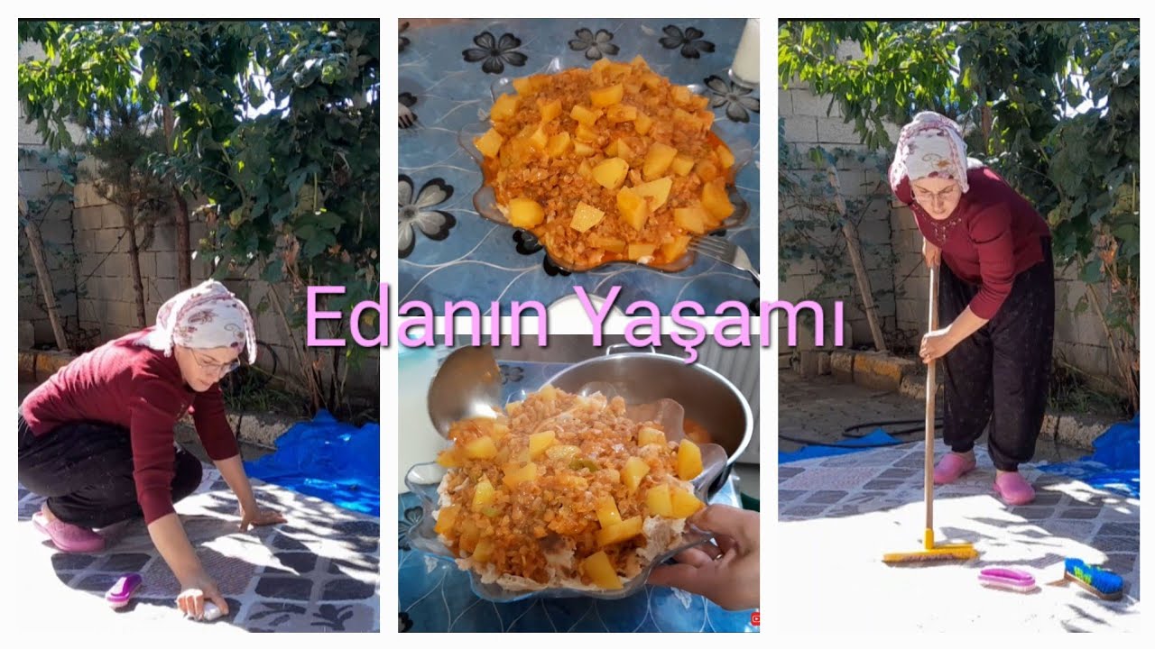 Temizlik🫧 | Halıları Yıkadım, Tirit Yemeğini  Yaptık🍲 #köyhayatı#vlog