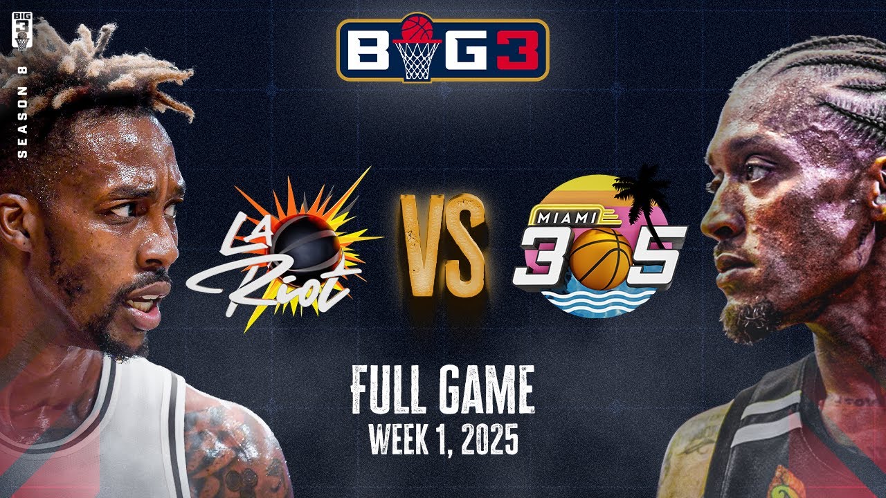 Tempers Flare in Chicago! | 2025 BIG3 Week 1 Full Game | LA Riot vs. Miami 305