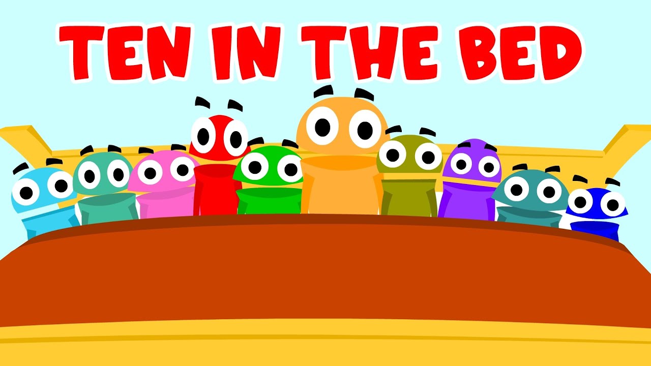 Ten in the bed | Nursery Rhyme with Lyrics | English rhymes for kids