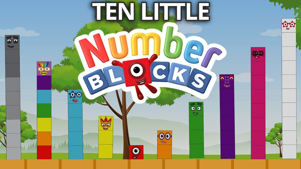 Ten Little Numberblocks Sitting On A Wall - Based on Ten Green Bottles