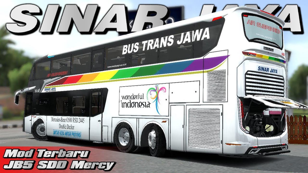 TERBARU || Mod JB5 SDD Mercy KP Projects. Livery Sinar Jaya. Bussid