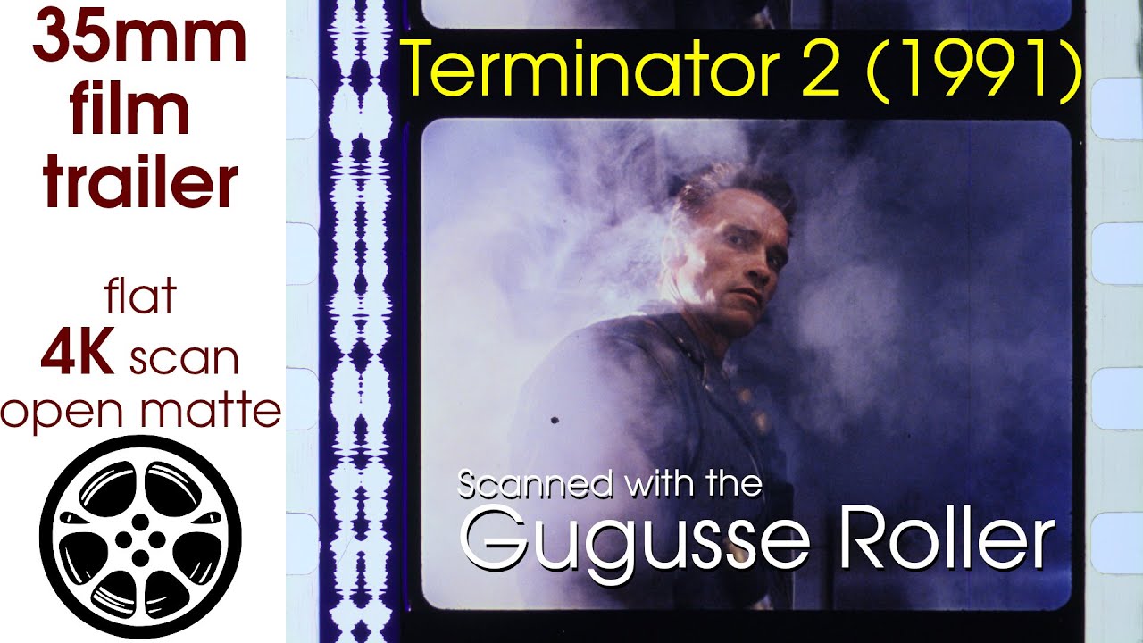 Terminator 2 (1991) 35mm film trailer, flat open matte 4K *CROPPED
