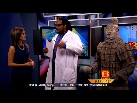 Terra Cotta Warrior visits WTHR studio