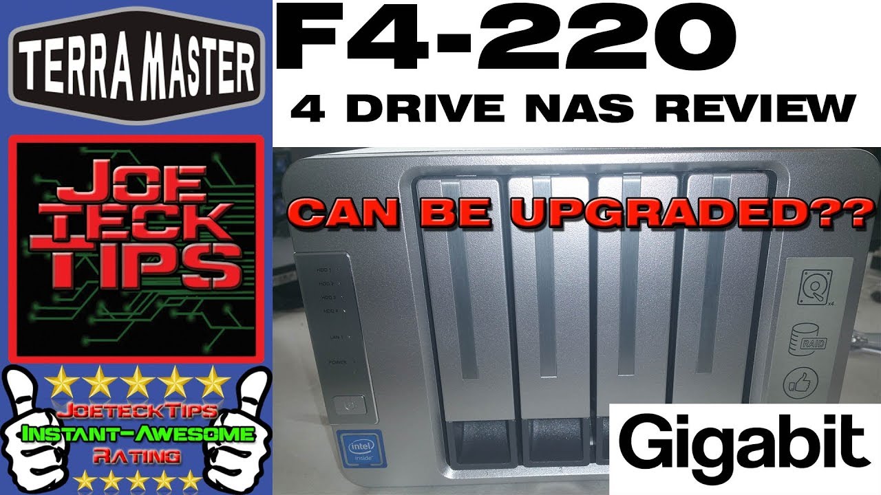 TerraMaster F4-220 UPGRADEABLE NAS? REVIEW | JoeteckTips
