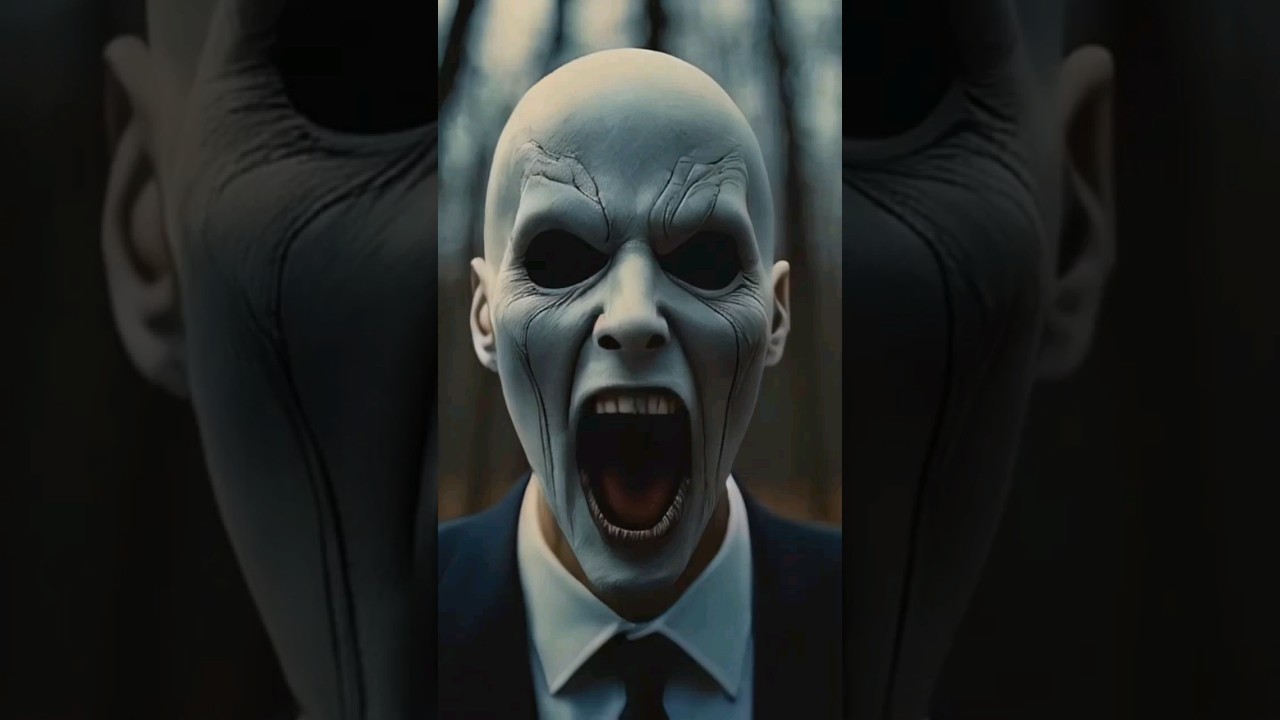 Terrifying Slender Man Jumpscare in the Woods! 😱👻 #shorts  #Horror #scary