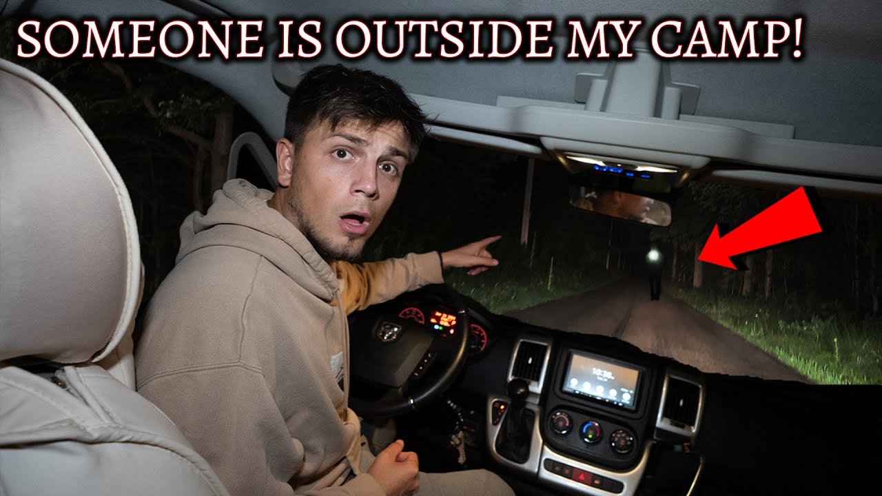 TERRIFYING Van Camping In Haunted Forest - Someone Was Outside The Van! VERY SCARY