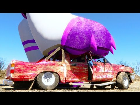 Tesla?? There won't be any more of them in this city~ | furry macro stomp car | car stomp | giantess