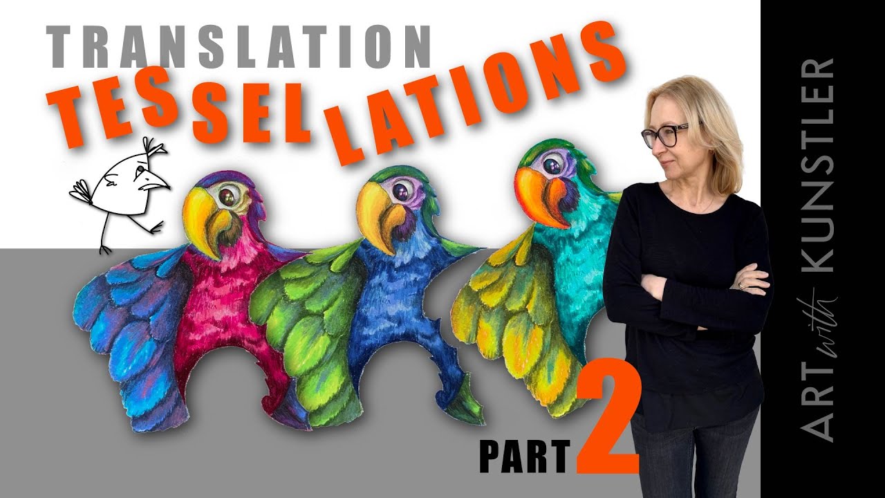 Tessellations. Part 2. How to design a tile using TRANSLATION method?