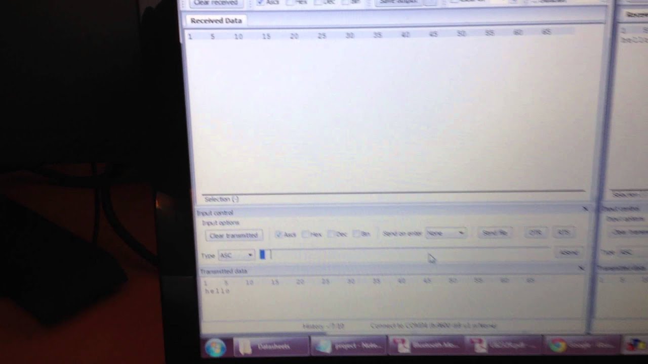 Testing Bluetooth bc417 via USB using Hterm