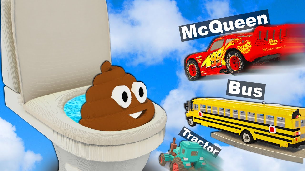 Testing Cars vs MASSIVE Toilet & Poo in Teardown
