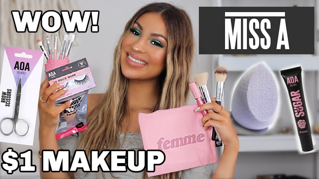 TESTING OUT $1 MAKEUP | SHOP MISS A FIRST IMPRESSION | HIT OR MISS? AFFORDABLE MAKEUP FOR ONLY $1