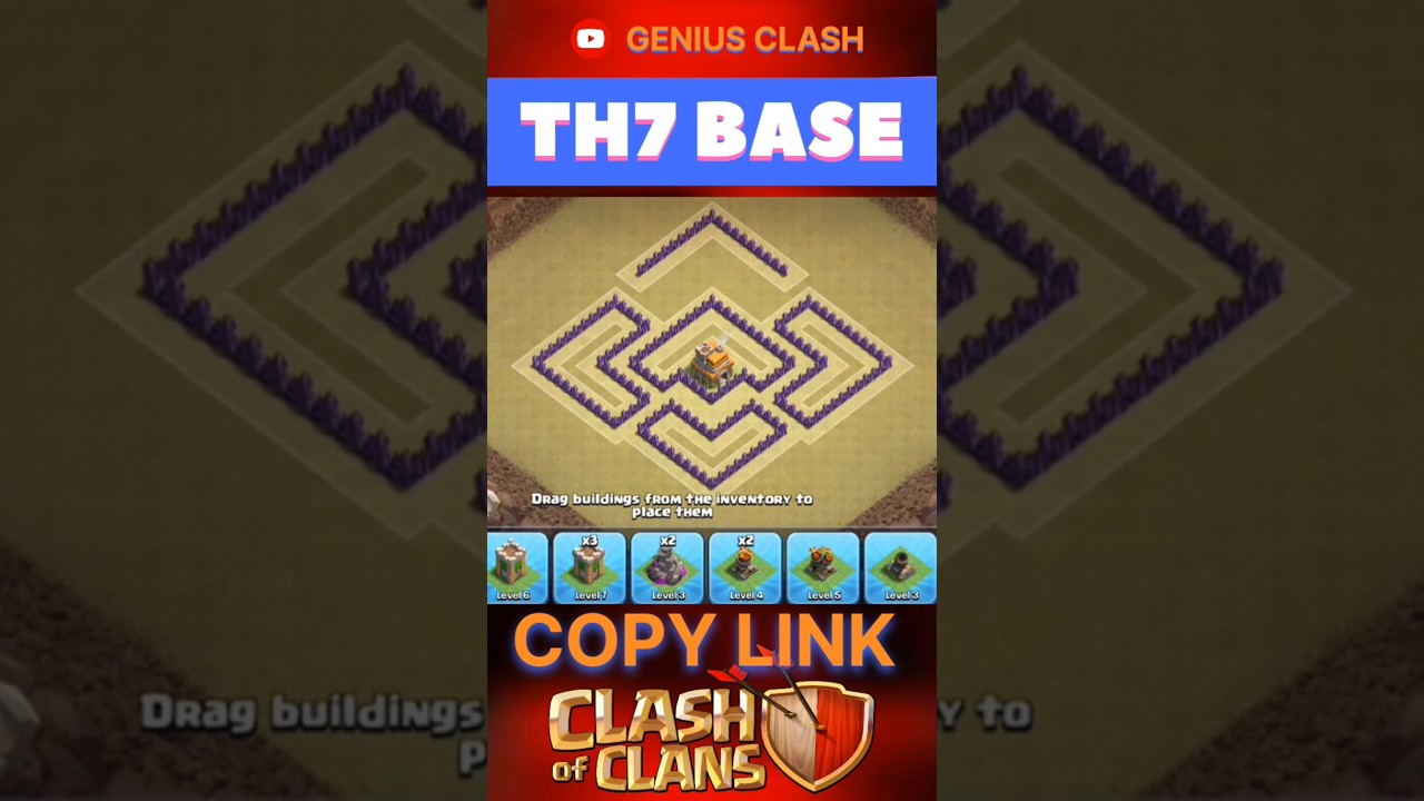 Th 7 War/Cwl Base Layout #clashofclans #th7 #baselink