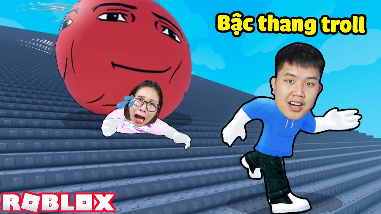 Thử thách vượt qua bậc thang và ném đồ vật không cho lên ?! bqThanh Troll Ốc bẹp dí