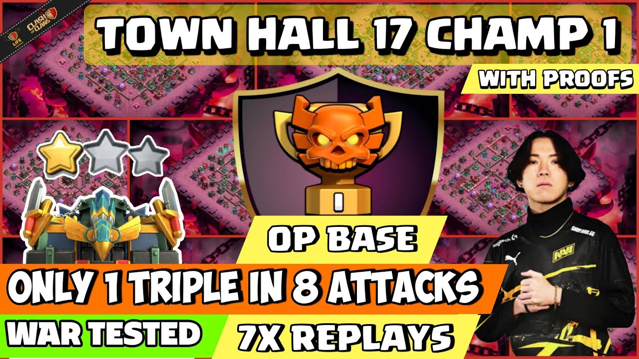 TH17 War Base That Defended 7 Times Vs RC CHARGE ! | Best Anti 3 Star Base for Clan War 2025