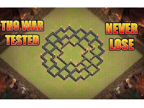 TH9 (TOWNHALL 9) ANTI 2 STAR WAR BASE | ANTI GOVAHO | ANTI 3 STAR BEST TH9 WAR BASE